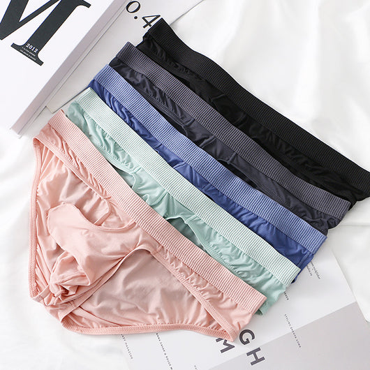 Calzoncillos Brief de Tiro Bajo para Hombre - Ropa Interior Sexy de Seda de Hielo - Image 2