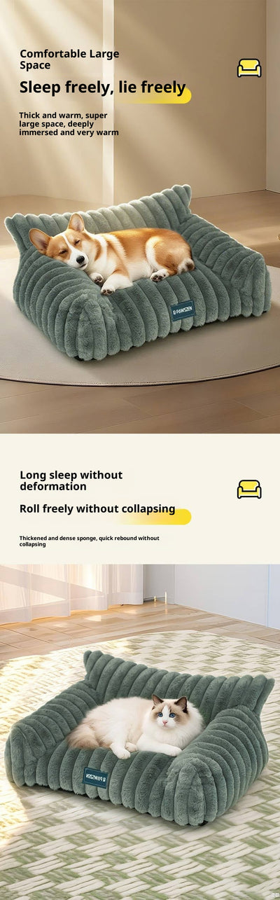 Cama Cómoda para Conejo con Peluche Removible y Lavable - Tamaño Grande - Image 14