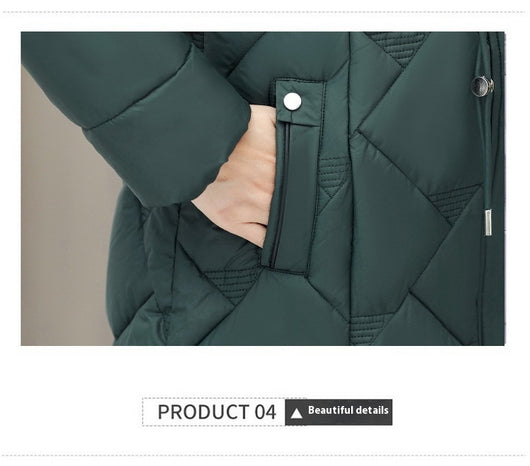 Abrigo de Algodón Grueso Cálido Talla Grande Holgado para Invierno - Image 23