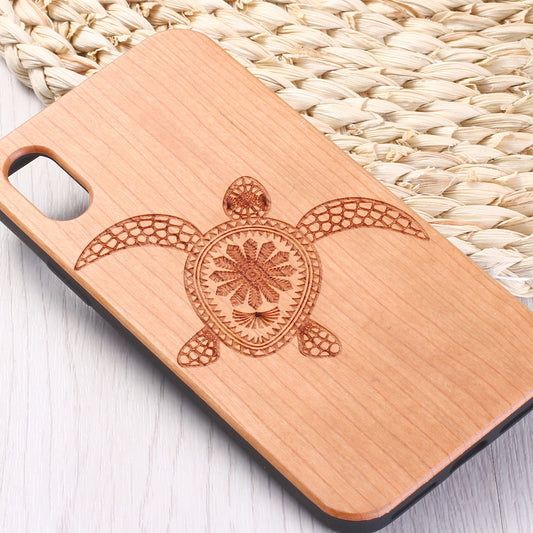 Funda para móvil de madera de cerezo con protección TPU - Image 2