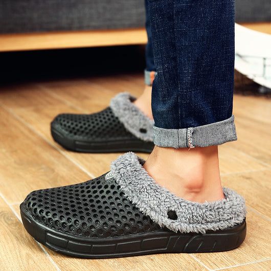 Pantuflas de Algodón para Pareja - Cómodas Zapatillas de Casa con Talón