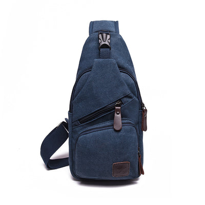 Bolsa de Pecho Canvas Estilo Coreano - Mochila Deportiva Multifuncional Hombre - Image 7