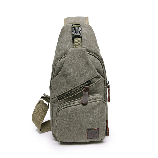 Bolsa de Pecho Canvas Estilo Coreano - Mochila Deportiva Multifuncional Hombre - Image 10