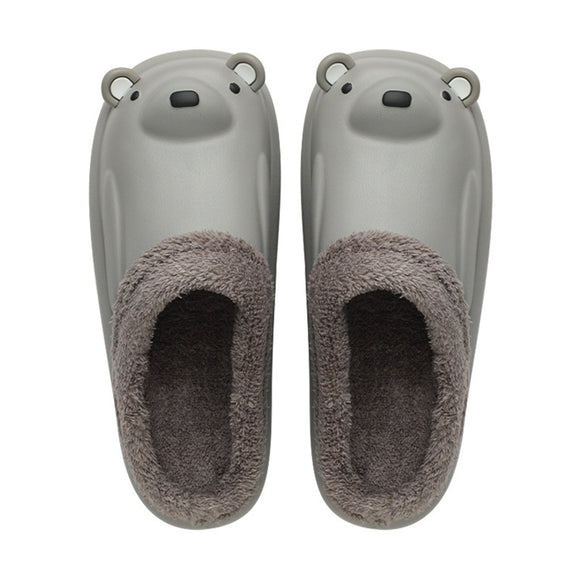 Pantuflas Cálidas Antideslizantes con Diseño Osito