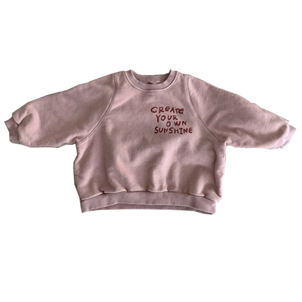 Playera Holgada Unisex con Estampado de Letras y Manga Larga