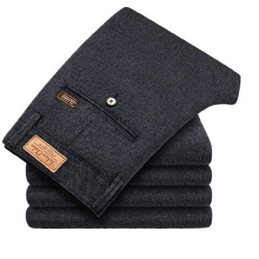 Pantalones Casuales Slim Fit de Algodón y Lino con Elasticidad para Hombre - Image 10