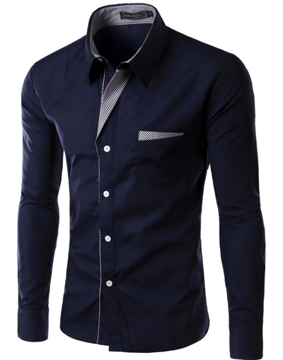 Camisa Manga Larga Clásica para Hombre - Estilo Europeo y Americano - Image 8