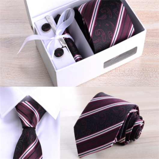 Corbata Rayada 8cm en Caja de Regalo Premium - Image 12