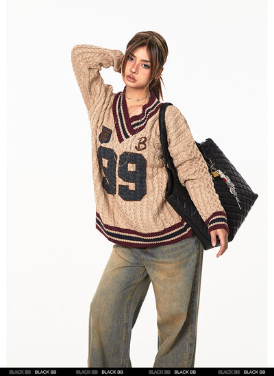 Suéter Jacquard Suelto Otoño Invierno Tejido Cómodo - Image 13