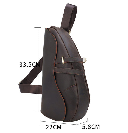 Bolsa de Pecho Retro en Cuero - Mochila Cruzada para Deportes y Viajes - Image 6