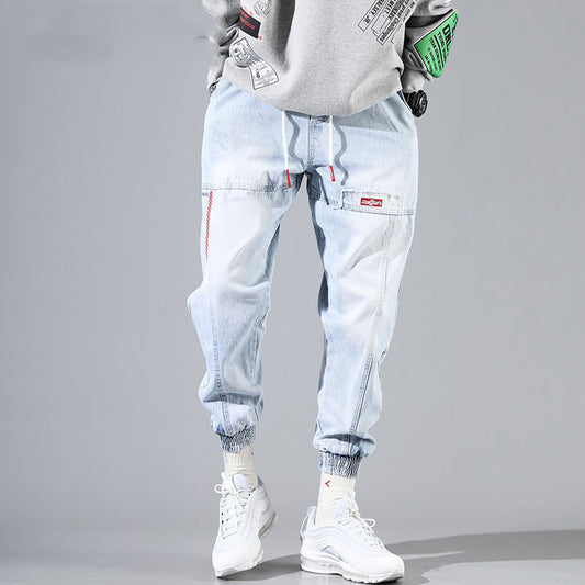 Pantalones Harem Jeans Sueltos Efecto Lavado