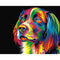 Cuadro Artístico de Perro Multicolor