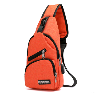 Bolsa de Pecho Deportiva USB con Carga - Estilo Coreano Canvas para Hombre - Image 9