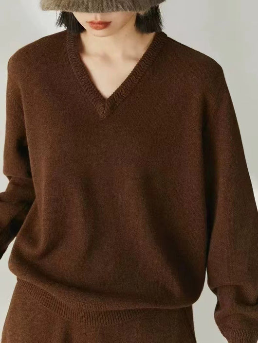 Suéter Tejido Escote en V para Mujer - Image 8
