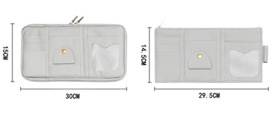Organizador de Visera para Auto con Funda de Cuero Premium - Image 2