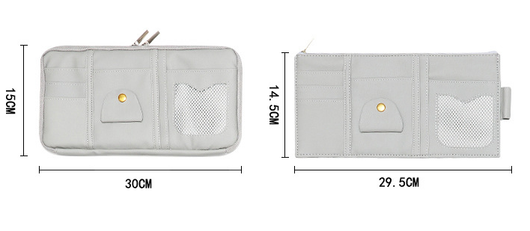 Organizador de Visera para Auto con Funda de Cuero Premium - Image 2