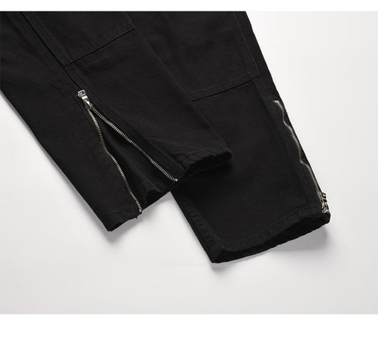 Pantalones Cargo Jeans Sueltos de Cadena Estilo Urbano - Image 4