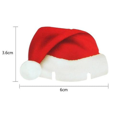 Set de 10 Gorros Navideños Rojos para Copas - Decoración de Mesa Navideña DIY - Image 5