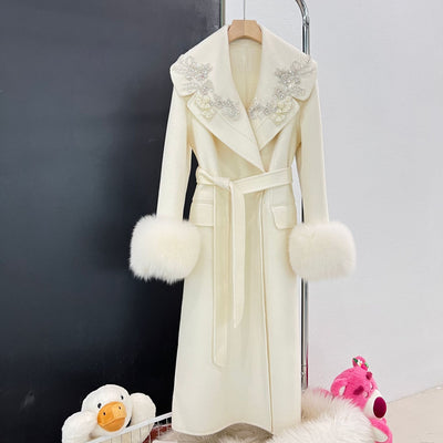 Abrigo Reversible de Lana y Cachemira para Invierno - Largo Elegante para Mujer - Image 14