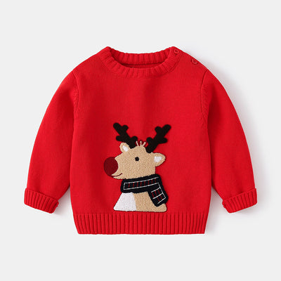 Suéter Navideño Grueso con Reno Cartoon - Abrigo Cálido para Invierno - Image 4