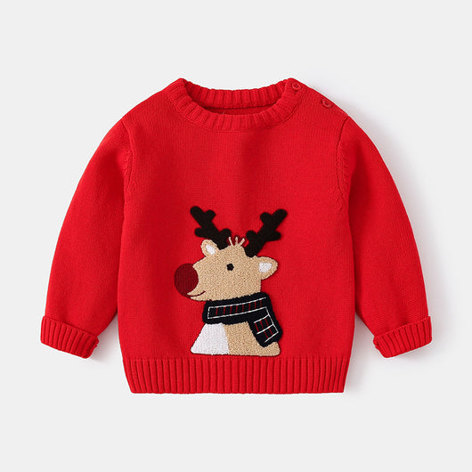 Suéter Navideño Grueso con Reno Cartoon - Abrigo Cálido para Invierno - Image 4