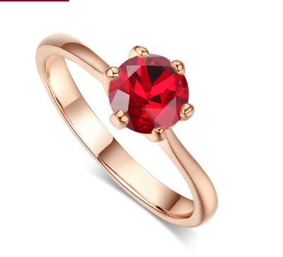 Anillo de Oro Rosado con Circonita Brillante - Image 28