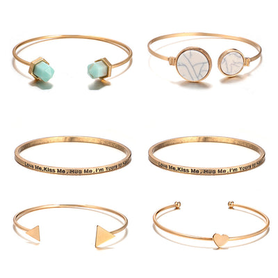Pulsera de Moda Love Aleación - Set de 6 Piezas para Mujer - Image 5