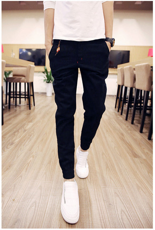 Pantalones Casuales Slim Fit Harem para Hombre - Estilo Coreano - Image 14