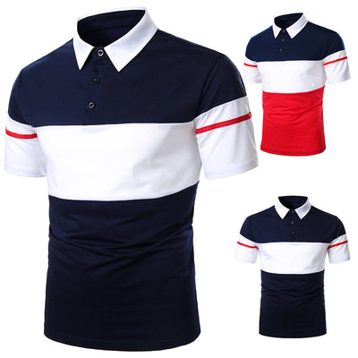 Playera Manga Corta para Hombre con Ribete Bicolor - Image 3