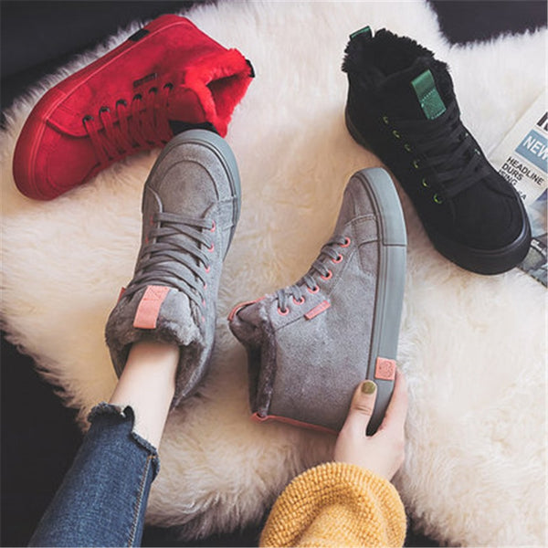 Zapatillas Altas de Algodón para Mujer
