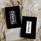 Pack de 50 Tarjetas de Agradecimiento Negro Elegante con Empaque de Regalo