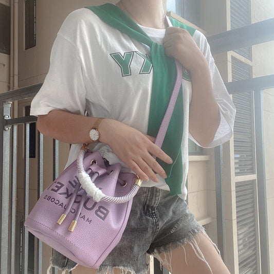 Bolso Bandolera de Cuero Genuino con Cordón Ajustable
