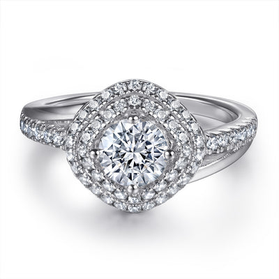 Anillo de Diamante Simulado Estilo Europeo Americano Elegante - Image 3