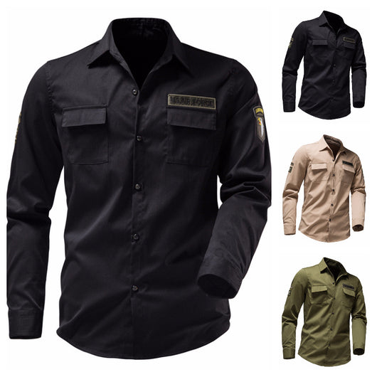 Camisa Táctica Multi Bolsillos Bordada USAF Manga Larga Hombre - Image 20