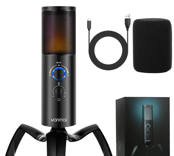 Micrófono Condensador Karaoke Bidireccional con Grabación
