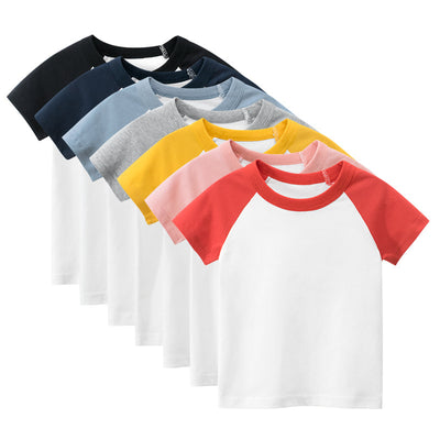 Camiseta Infantil de Manga Corta Color Liso para Publicidad