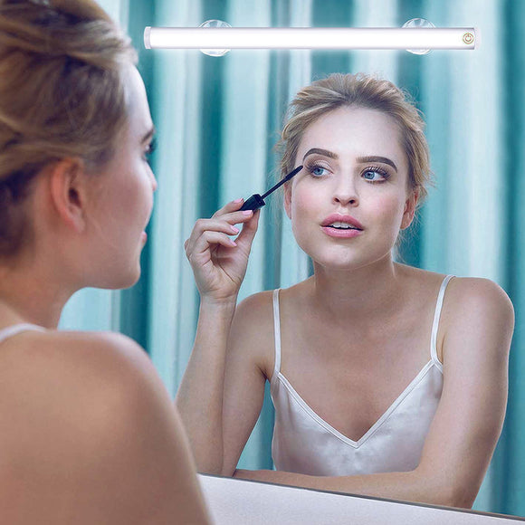 Lámpara LED de Relleno USB Recargable con Ventosa para Baño y Maquillaje