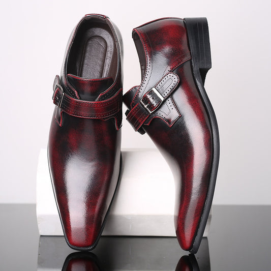 Zapatos de Cuero Ingleses Puntiagudos para Hombre