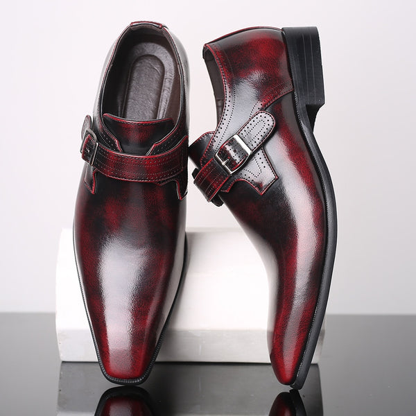 Zapatos de Cuero Ingleses Puntiagudos para Hombre
