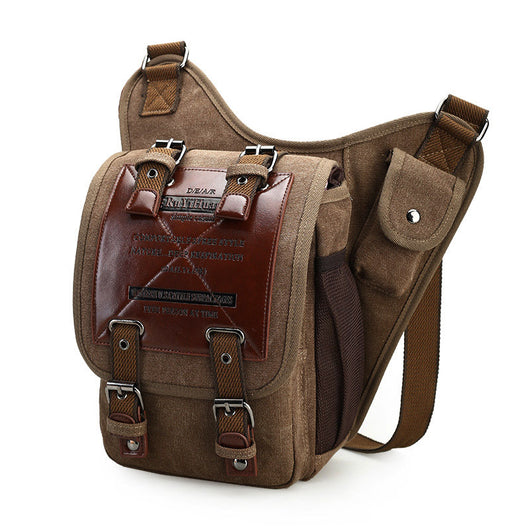 Bolsa de Lona Vintage para Hombre - Bandolera Multifuncional Estilo Europeo - Image 2