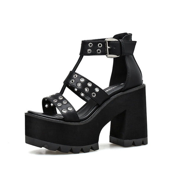 Sandalias Stiletto con Remaches