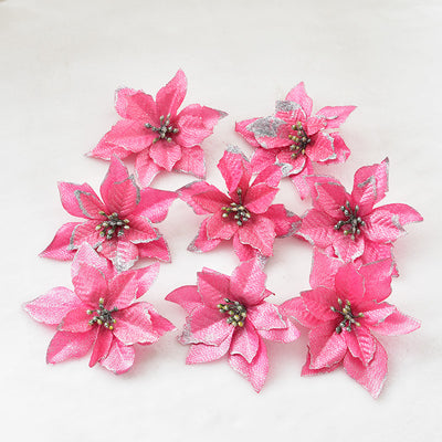 Flor Navideña Dorada de 13cm con Tres Capas - Image 21