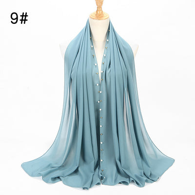 Pañuelo Hijab de Gasa Perla con Brillo - Image 26