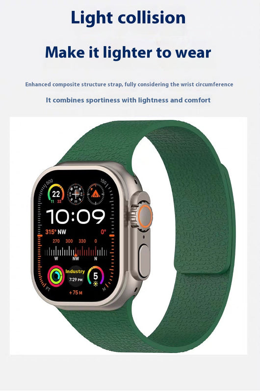 Correa Magnética para iWatch S10 Patrón Litchi Silicona Suave - Image 32