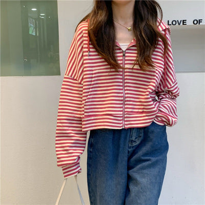Chamarra Suelta Trendy con Capucha - Manga Larga Primavera Otoño - Image 38