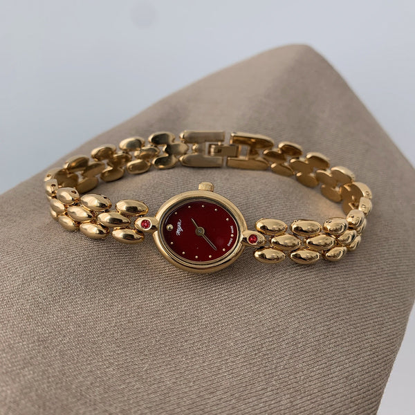 Reloj de Lujo Retro con Esfera Ovalada Pequeña - Tendencia Fashion