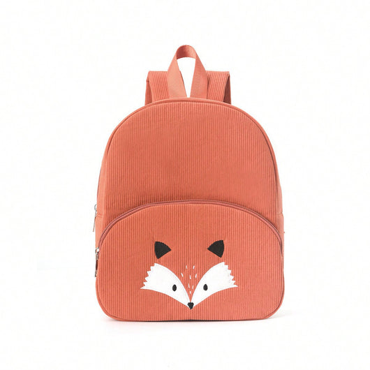 Mochila de Pana con Lindo Oso Bordado - Image 3