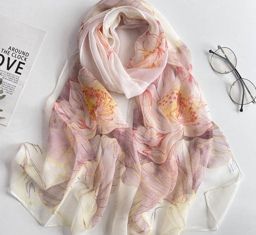 Pañuelo Playa Protección Solar Flor de Cerezo - Ligero y Suave para Mujer - Image 20