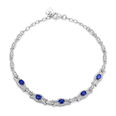 Pulsera de Zafiro Natural Mujer Plata S925 - Joyería de Diseño Premium Original - Image 5