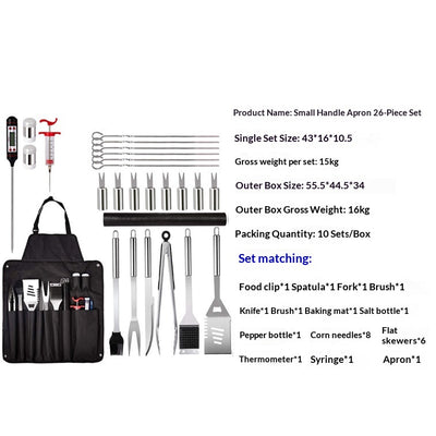 Set Completo de Asador 26 Piezas con Delantal y Cuchillos Profesionales - Image 7